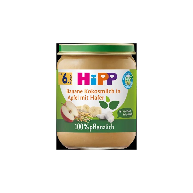 Frucht & Getreide Banane Kokosmilch in Apfel mit Hafer ab dem 6.Monat, 160 g