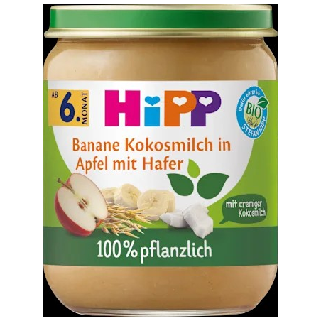 Frucht & Getreide Banane Kokosmilch in Apfel mit Hafer ab dem 6.Monat, 160 g