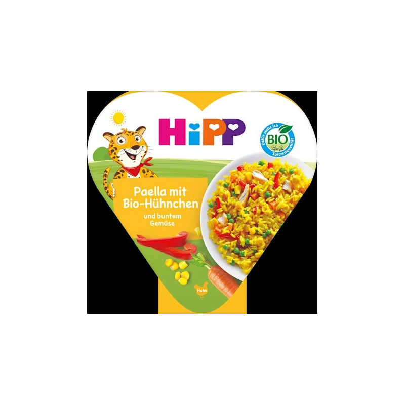 Kinderteller Paella mit buntem Gemüse und Hühnchen ab 1 Jahr, 250 g
