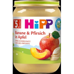 Früchte Banane und Pfirsich in Apfel ab 5. Monat, 190 g