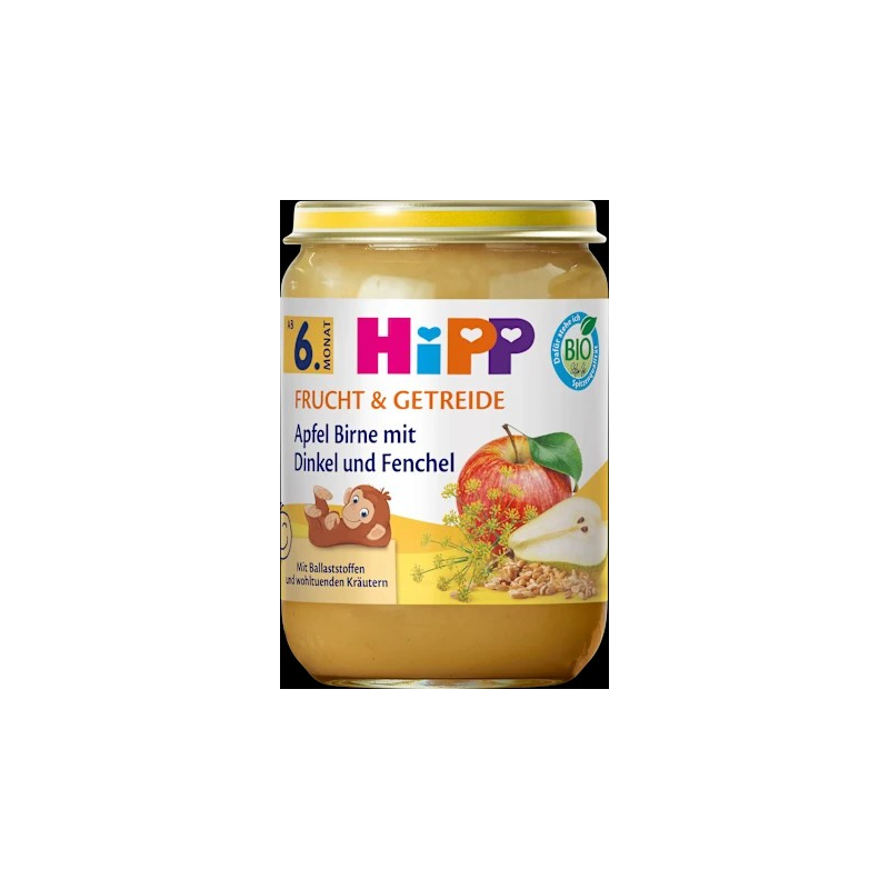 Frucht & Getreide Apfel, Birne mit Dinkel & Fenchel ab dem 6. Monat, 190 g