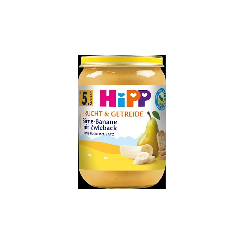 Frucht & Getreide Birne-Banane mit Zwieback ab dem 5. Monat, 190 g