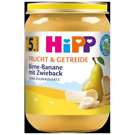 Frucht & Getreide Birne-Banane mit Zwieback ab dem 5. Monat, 190 g