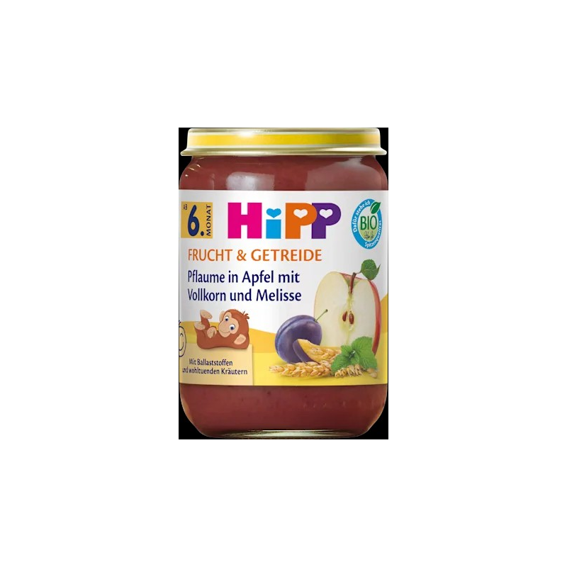Frucht & Getreide Pflaume in Apfel mit Vollkorn & Melisse ab dem 6. Monat, 190 g