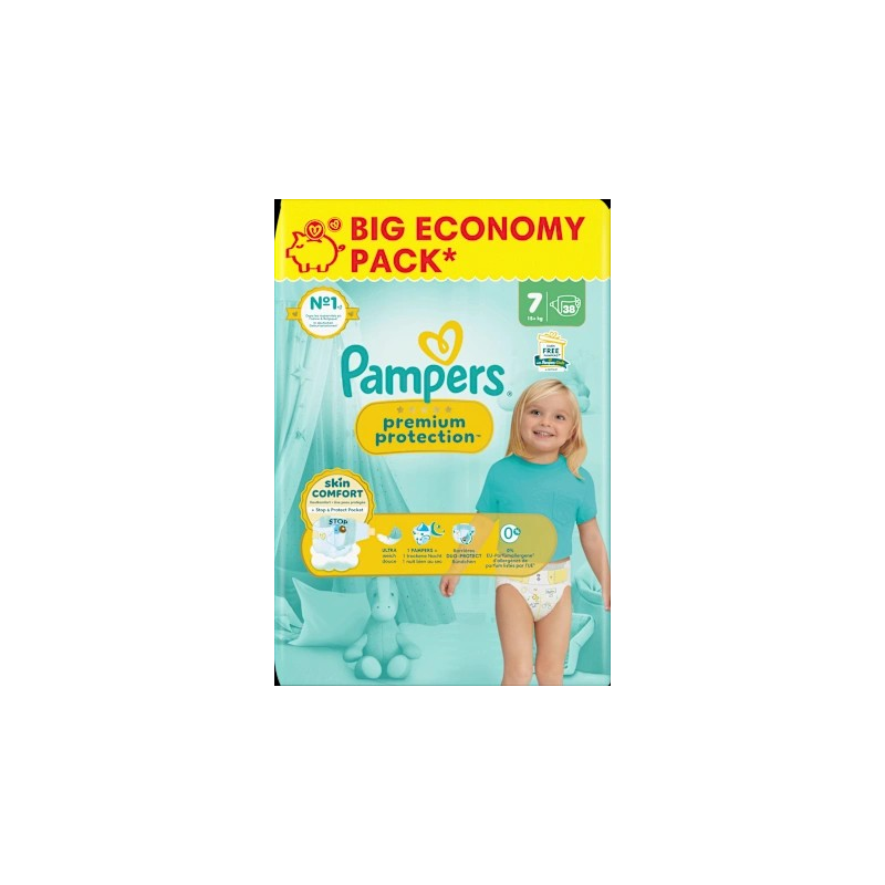 Windeln Premium Protection Gr. 7 XL (15+ kg) Big Pack, 38 St