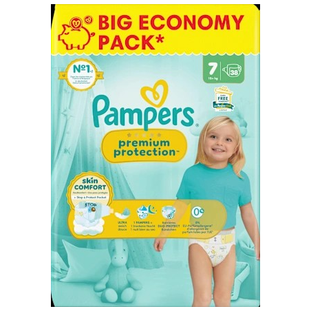Windeln Premium Protection Gr. 7 XL (15+ kg) Big Pack, 38 St