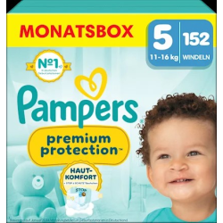 Windeln Premium Protection Gr.5 Junior (11-16 kg) Monatsbox, 152 St