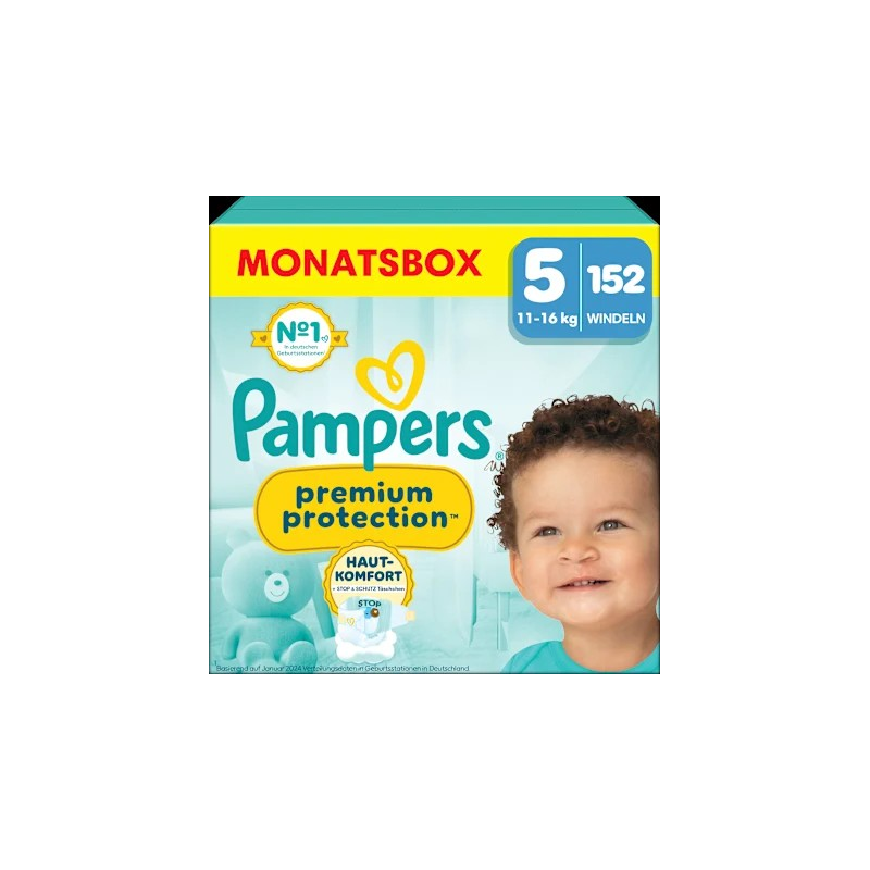Windeln Premium Protection Gr.5 Junior (11-16 kg) Monatsbox, 152 St