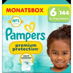 Windeln Premium Protection Gr.6 Extra Large (13+ kg), Monatsbox, 144 St