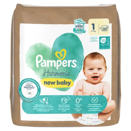 Windeln Harmonie new baby Gr. 1 (2-5 kg), 22 St