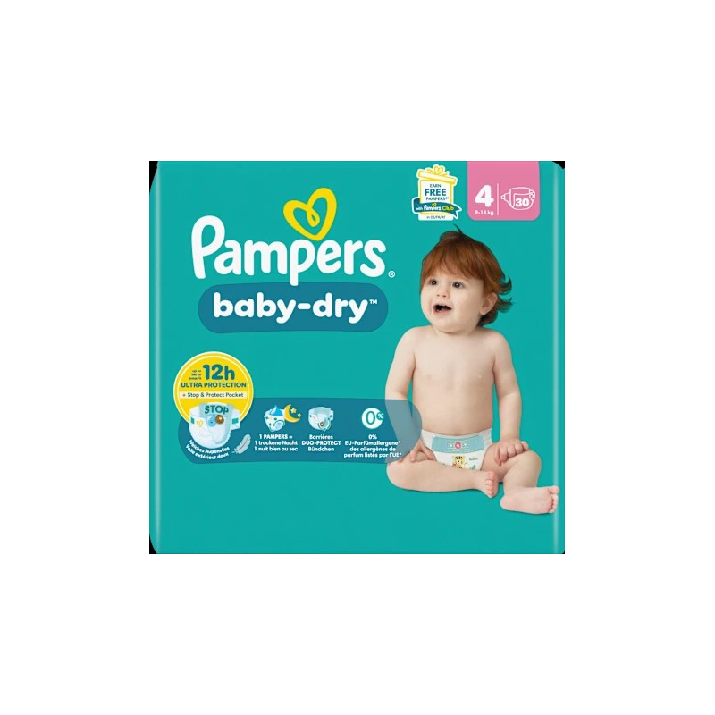 Windeln Baby Dry Gr.4 Maxi (9-14 kg), 30 St