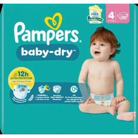 Windeln Baby Dry Gr.4 Maxi (9-14 kg), 30 St