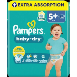 Windeln Baby Dry Gr.5+ Junior+ (12-17 kg), 24 St