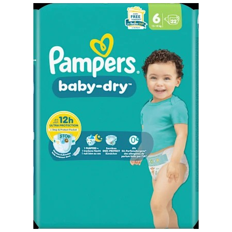 Windeln Baby Dry Gr.6 XL (13-18 kg), 22 St