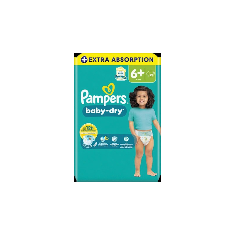 Windeln Baby Dry Gr. 6+ XL (14-19 kg), 21 St
