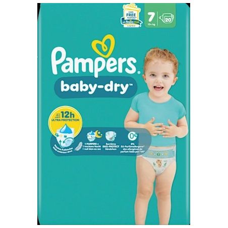 Windeln Baby Dry Gr. 7 XL (15+ kg), 20 St