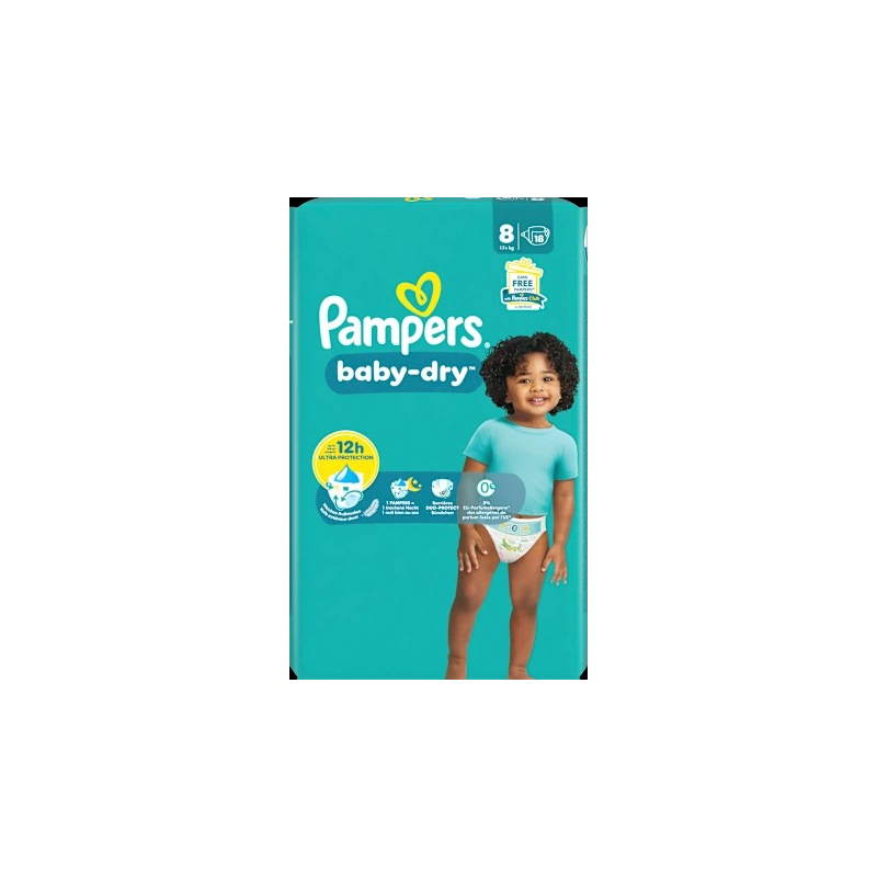 Windeln Baby Dry Gr.8 XL (17+ kg), 18 St
