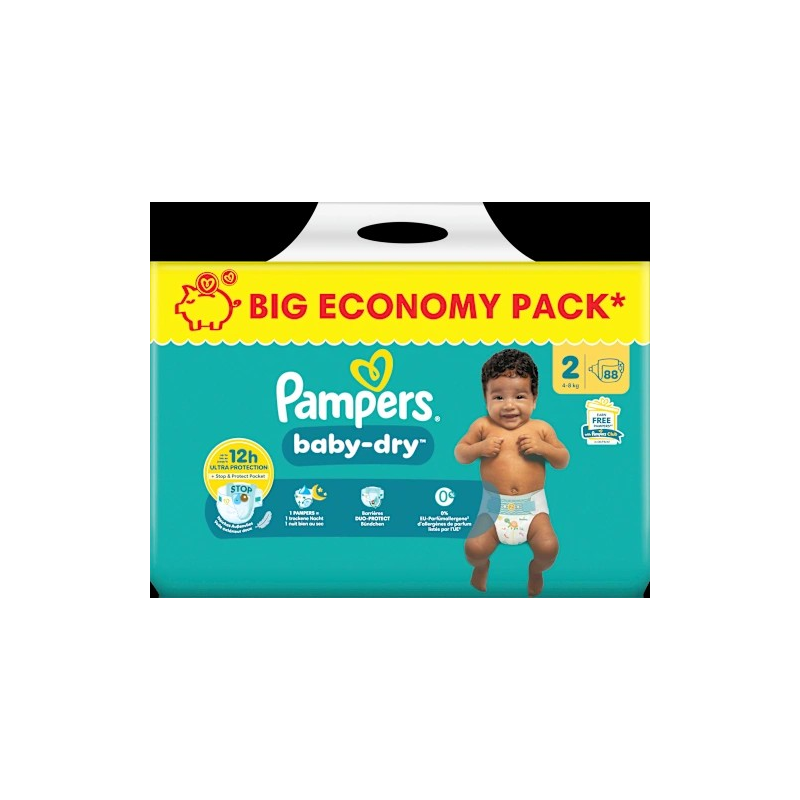 Windeln Baby Dry Gr.2 Mini (4-8 kg), Big Pack, 88 St