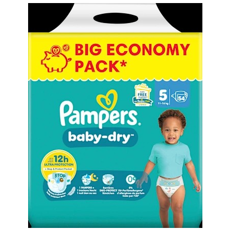 Windeln Baby Dry Gr. 5 Junior (11-16 kg) Big Pack, 54 St