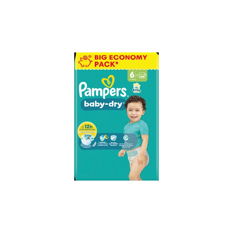 Windeln Baby Dry Gr.6 Extra Large (13-18 kg), Big Pack, 46 St