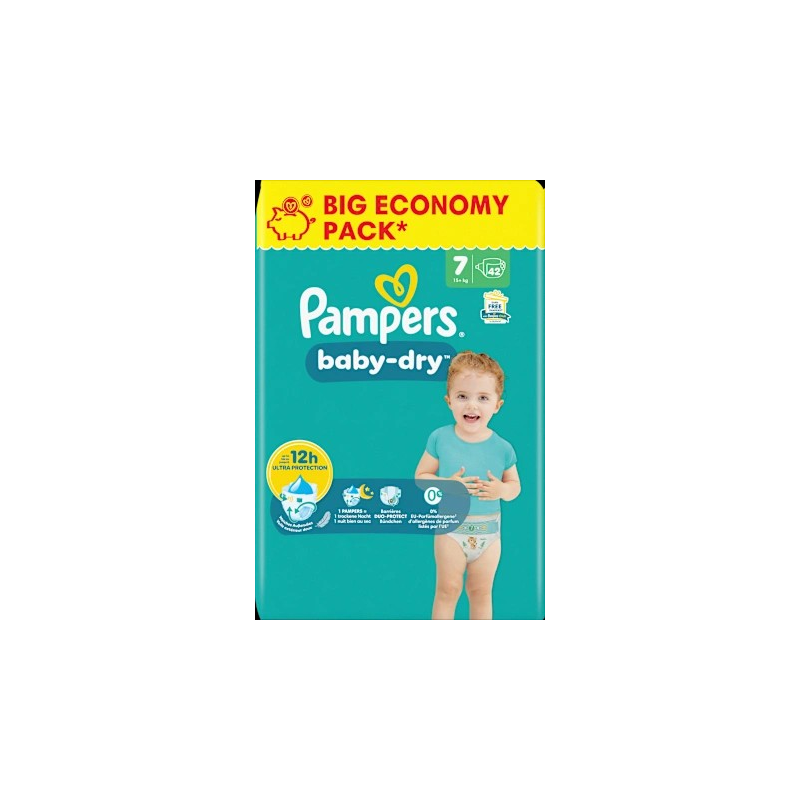 Windeln Baby Dry Gr.7 XL (15+ kg), Big Pack, 42 St