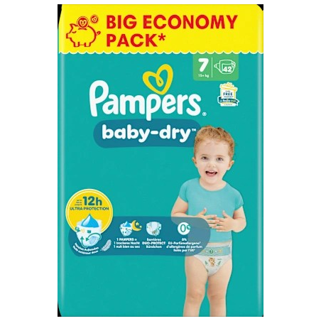 Windeln Baby Dry Gr.7 XL (15+ kg), Big Pack, 42 St