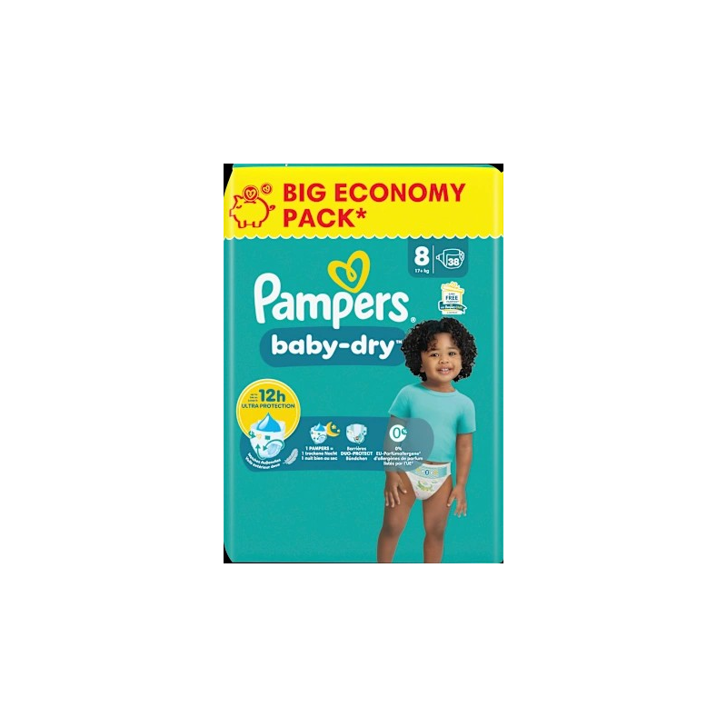 Windeln Baby Dry Gr.8 Extra Large (17+ kg), Big Pack, 38 St