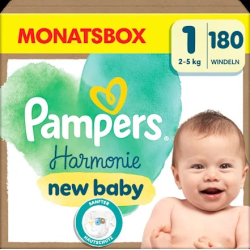 Windeln Harmonie Gr.1 new baby (2-5 kg), Monatsbox, 180 St
