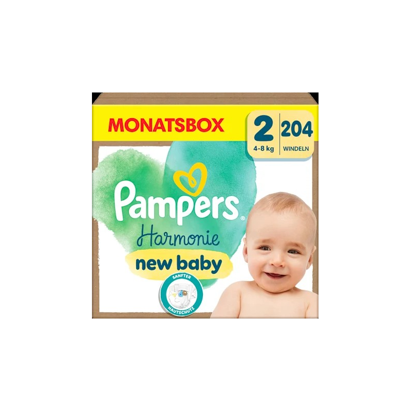 Windeln Harmonie Gr.2 Mini (4-8 kg), Monatsbox, 204 St