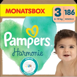 Windeln Harmonie Gr.3 Midi (6-10 kg), Monatsbox, 186 St