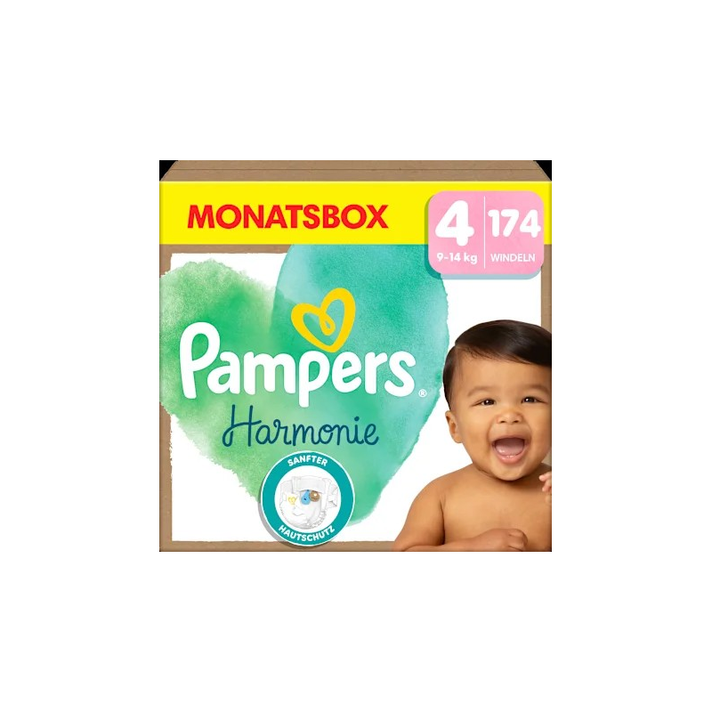 Windeln Harmonie Gr.4 Maxi (9-14 kg), Monatsbox, 174 St