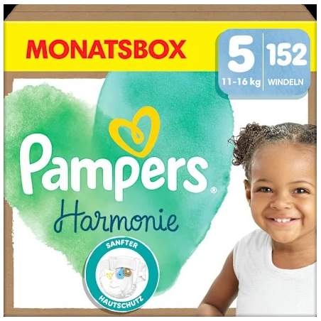 Windeln Harmonie Gr.5 Junior (11-16 kg), Monatsbox, 152 St