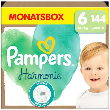 Windeln Harmonie Gr.6 Junior (13+ kg), Monatsbox, 144 St