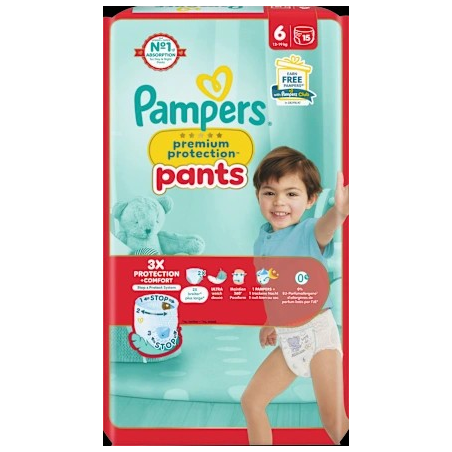 Baby Pants Premium Protection Gr. 6 XL (13-19 kg), 15 St