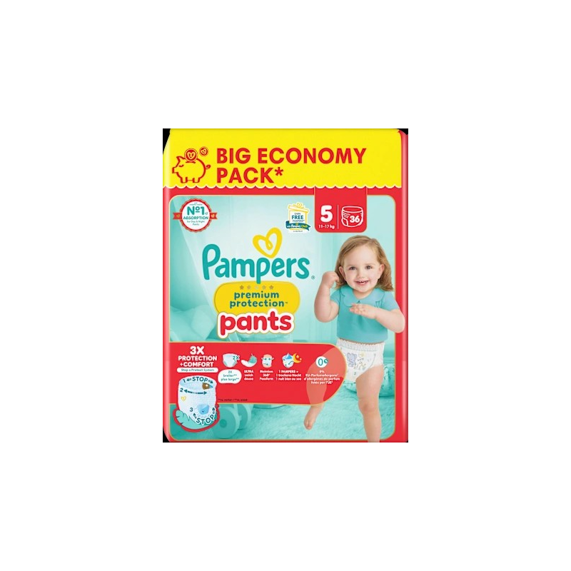 Baby Pants Premium Protection Gr.5 Junior (11-17kg), Big Pack, 36 St