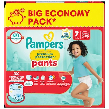 Baby Pants Premium Protection Gr.7 XL (15+ kg), Big Pack, 30 St