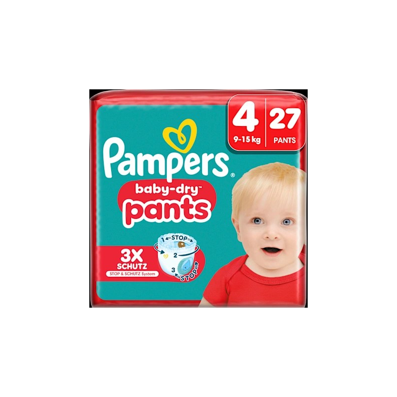 Baby Pants Baby Dry Gr.4 Maxi (9-15 kg), 27 St