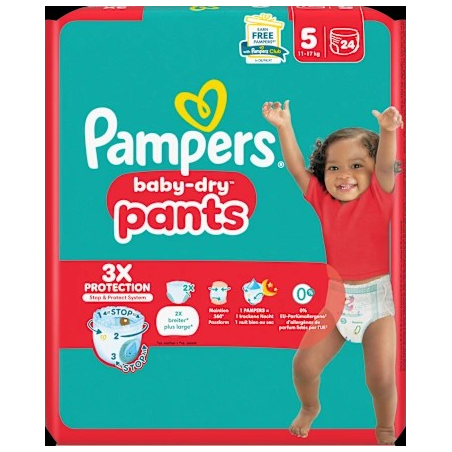 Baby Pants Baby Dry Gr.5 Junior (11-17 kg), 24 St