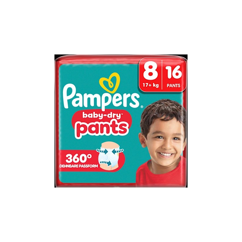 Baby Pants Baby Dry Gr.8 Extra Large (17+ kg), 16 St