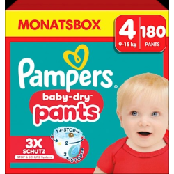 Baby Pants Baby Dry Gr.4 Maxi (9-15 kg), Monatsbox, 180 St