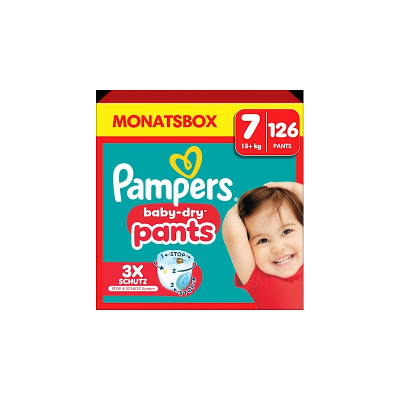 Baby Pants Baby Dry Gr.7 Extra Large (15+ kg), Monatsbox, 126 St