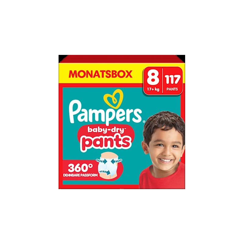 Baby Pants Baby Dry Gr.8 Extra Large (17+ kg), Monatsbox, 117 St