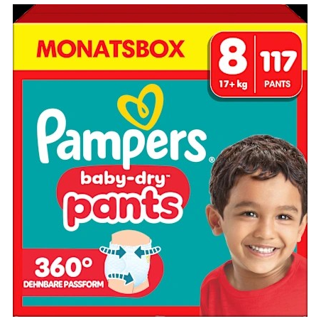 Baby Pants Baby Dry Gr.8 Extra Large (17+ kg), Monatsbox, 117 St