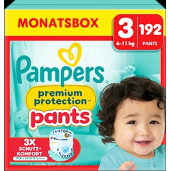 Baby Pants Premium Protection Gr. 3 (6-11 kg) , Monatsbox, 192 St